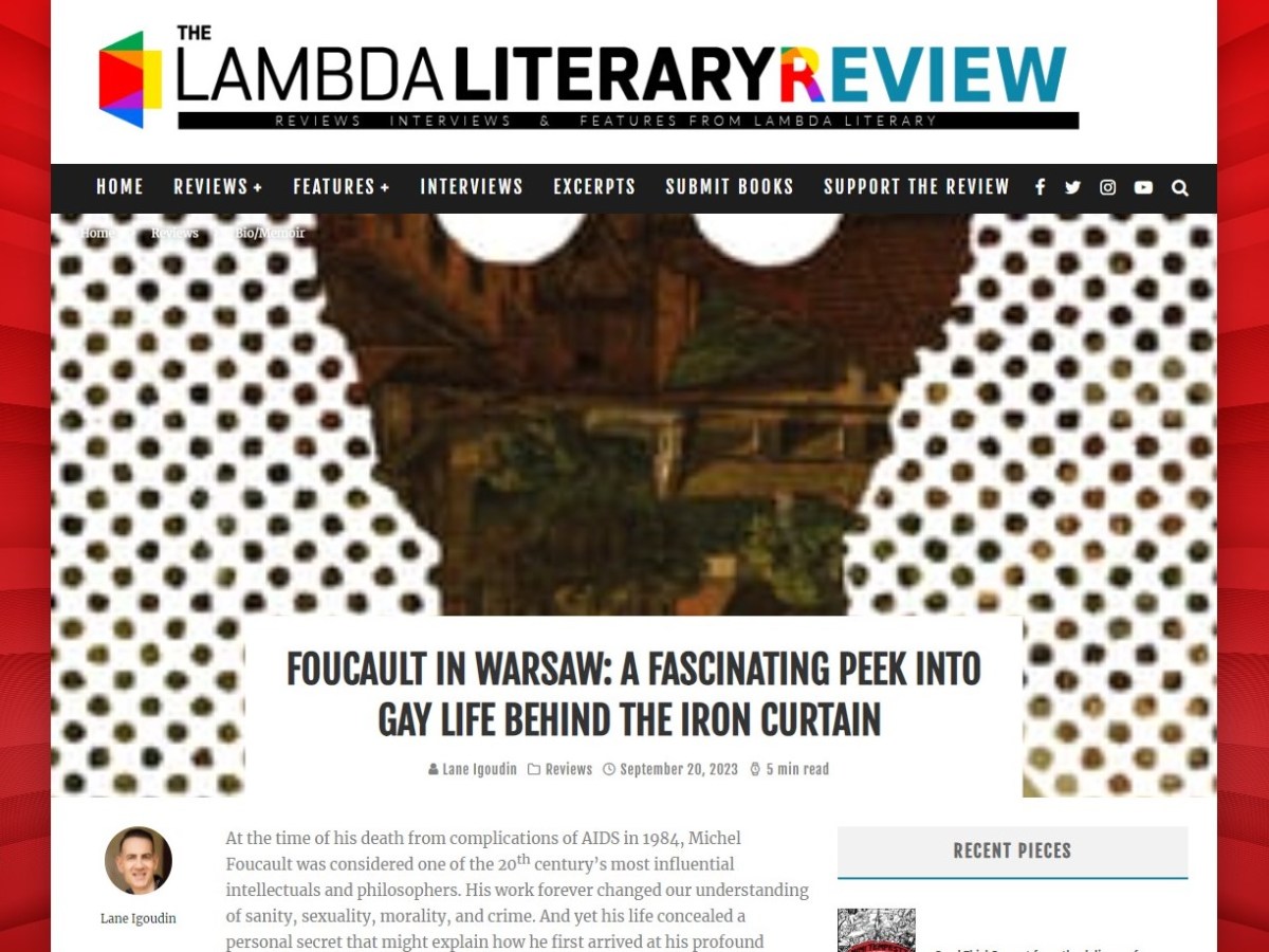 “Foucault in Warsaw” review in Lambda&nbsp;Lit