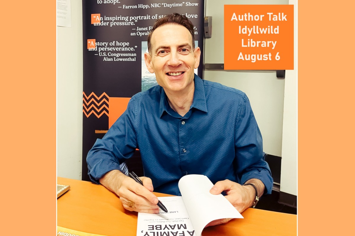 Author talk at Idyllwild Library, Aug.&nbsp;6